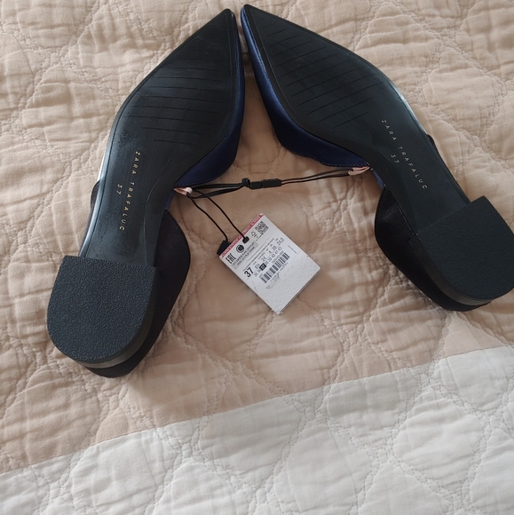 ZARA Colorblock Satin Flats - Picture 6 of 10